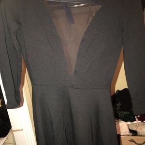 America’s Apparel Deep V Mesh Slater Dress